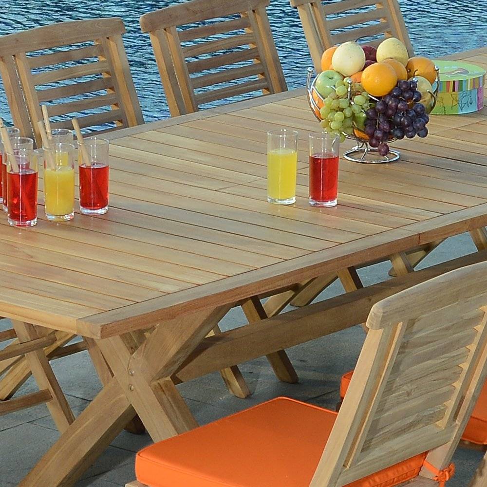 Table extensible teck massif 12 places Linarte XL - TECK'Attitude - Imagen 4