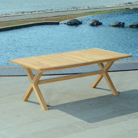 Table extensible teck massif 12 places Linarte XL - TECK'Attitude - Imagen 5