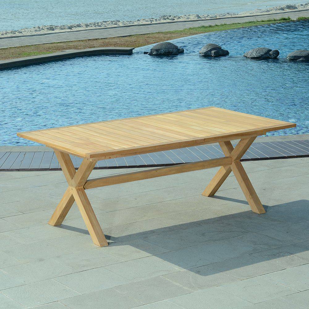 Table extensible teck massif 12 places Linarte XL - TECK'Attitude - Imagen 5