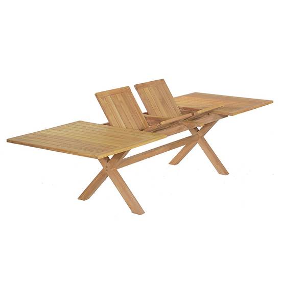 Table extensible teck massif 12 places Linarte XL - TECK'Attitude - Imagen 1