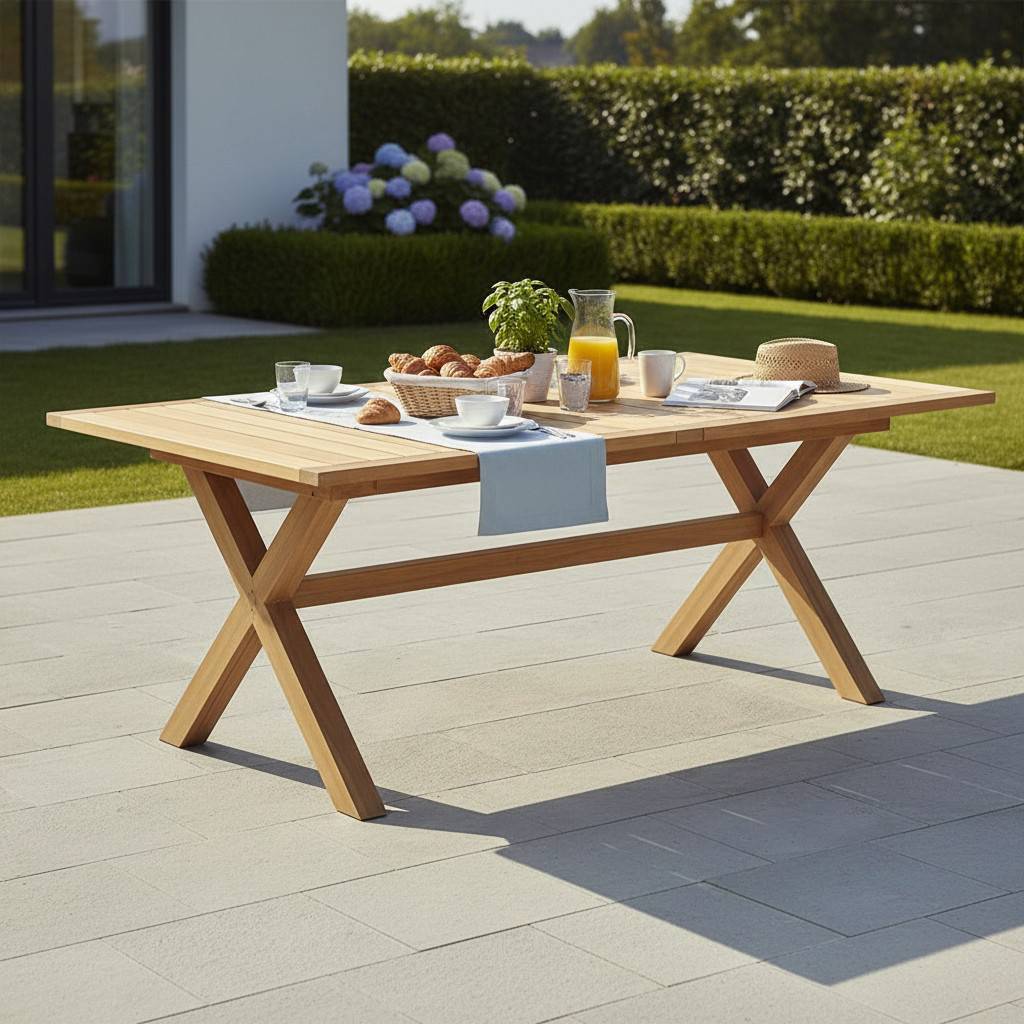 Teck'Attitude - Table extensible teck massif 12 places Linarte XL - TECK'Attitude - Imagen 5
