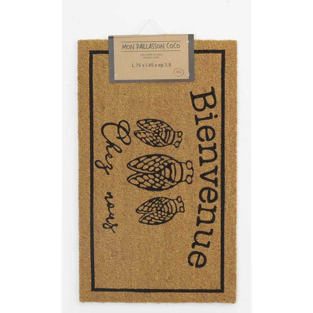 Aubry Gaspard - Paillasson coco intérieur extérieur 75 x 45 cm Cigales bienvenue chez nous - Imagen 4