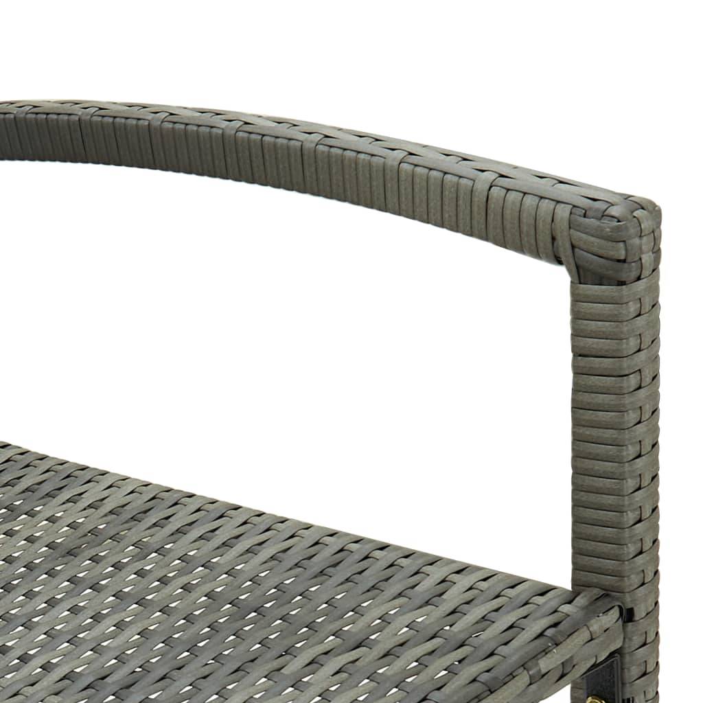 Tabouret pliable résine tressée gris - Leroy Merlin