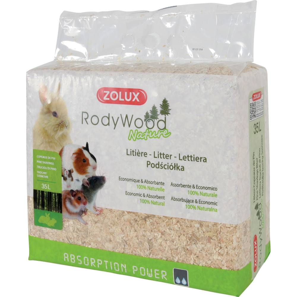 Zolux - Litière rodywood nature 35 litres pour rongeur poids 1.862 kg. - Image 1