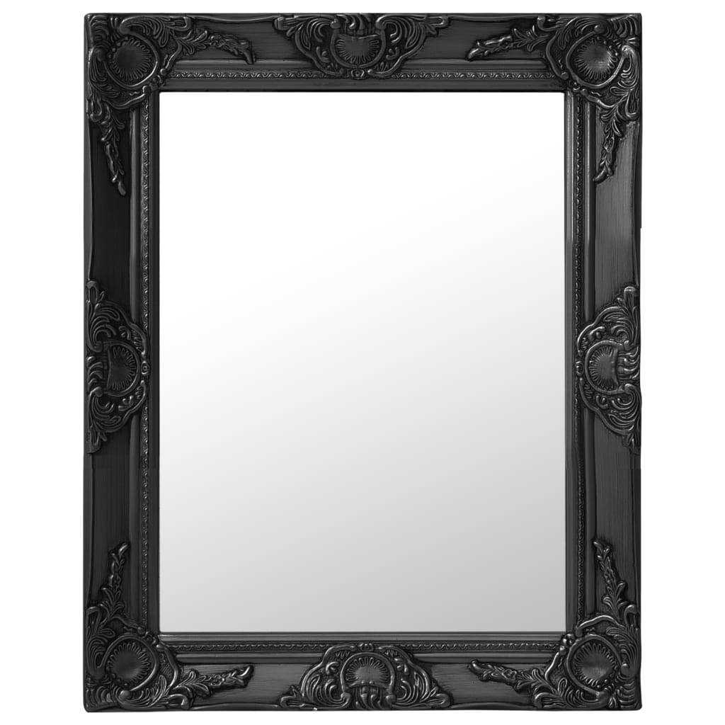 Maison Chic - Miroir mural - Miroir décoratif style baroque 50x60 cm noir - Image 2