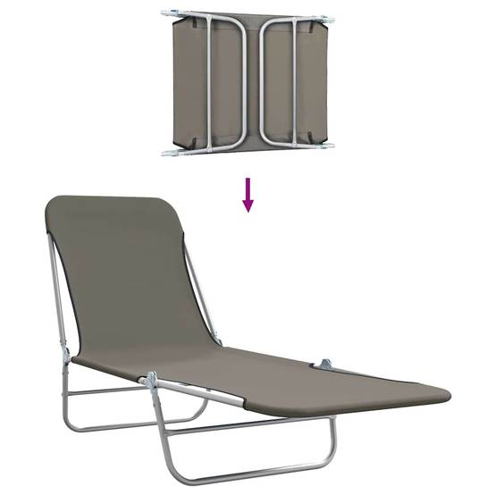 Ensemble 2 Lits de Soleil Pliants Acier Gris – ComfortXL Outdoor Living - Image 7
