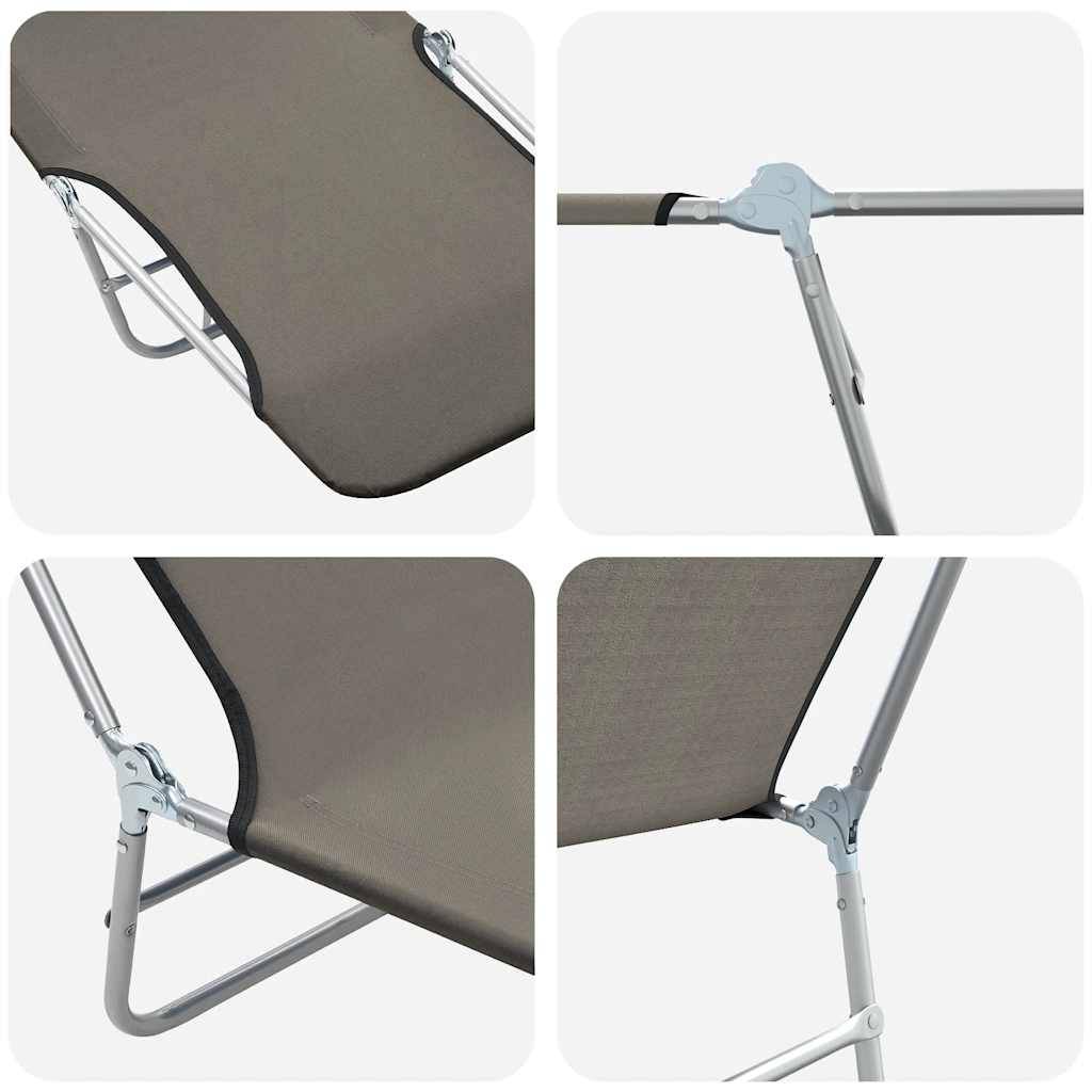 Ensemble 2 Lits de Soleil Pliants Acier Gris – ComfortXL Outdoor Living - Image 8