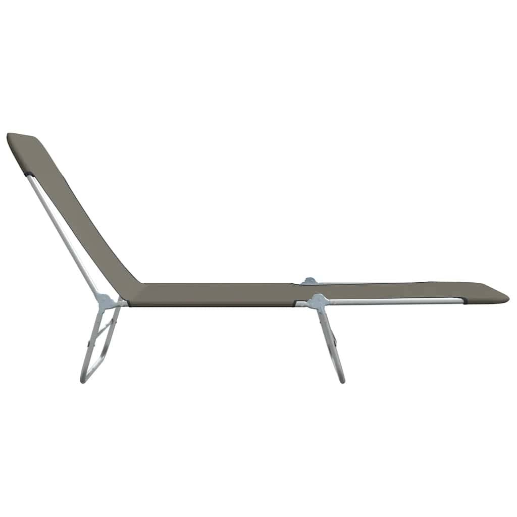 Ensemble 2 Lits de Soleil Pliants Acier Gris – ComfortXL Outdoor Living - Image 4