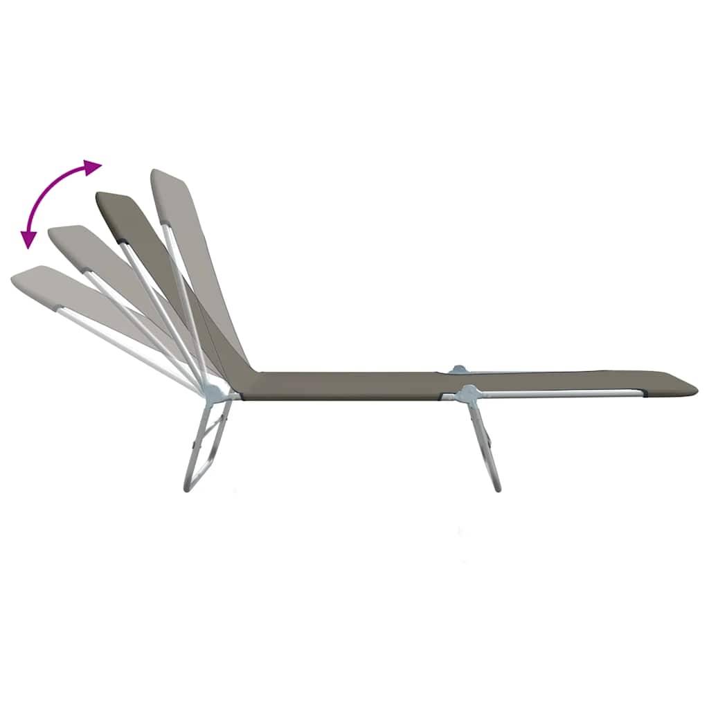 Ensemble 2 Lits de Soleil Pliants Acier Gris – ComfortXL Outdoor Living - Image 6