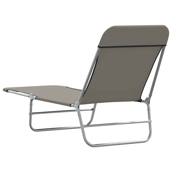 Ensemble 2 Lits de Soleil Pliants Acier Gris – ComfortXL Outdoor Living - Image 5