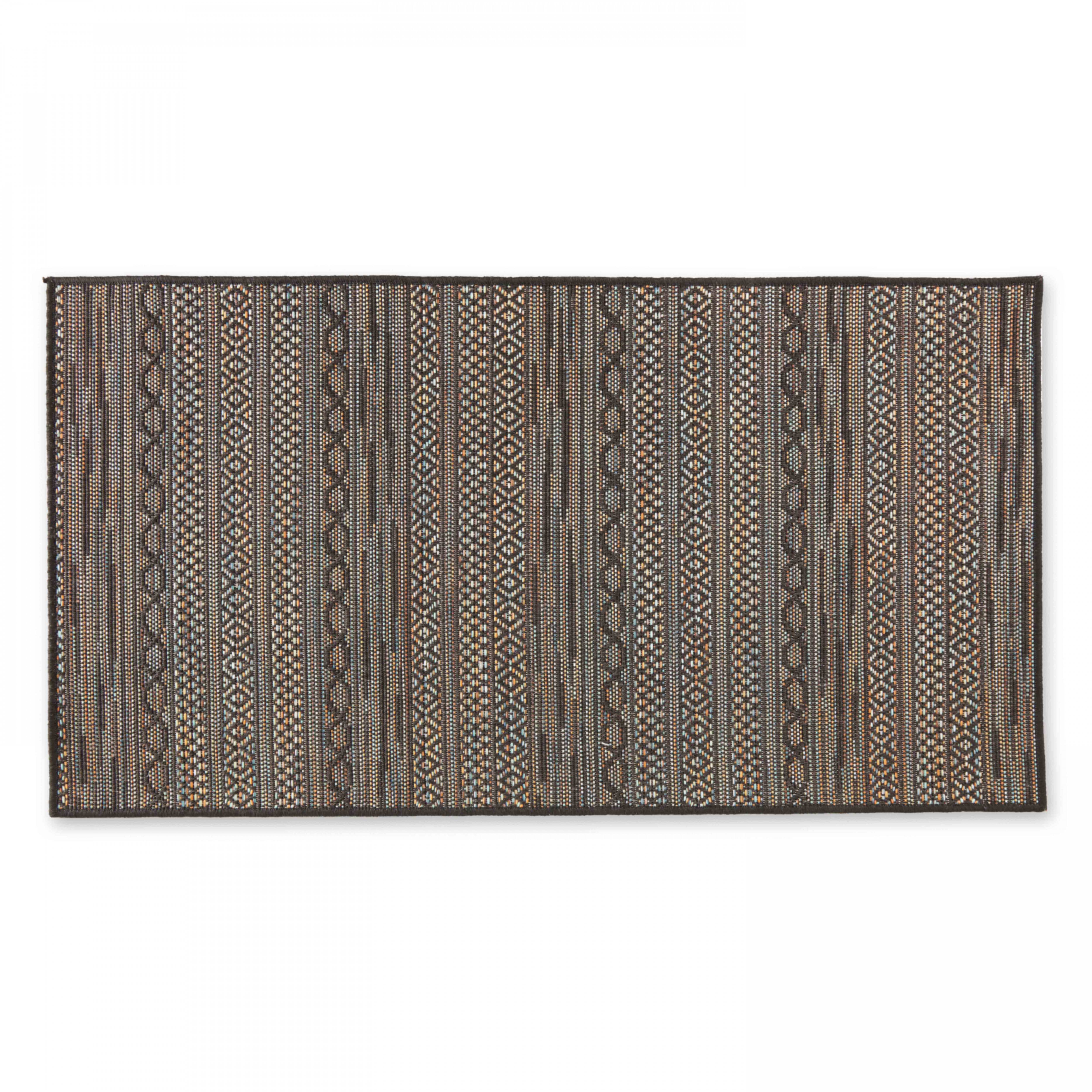 Oviala - Tapis rectangulaire en polypropylène 80x150 cm noir Urda - Oviala - Imagen 1