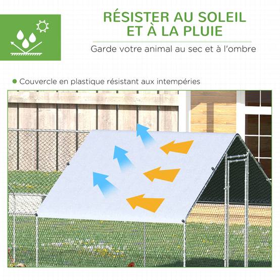 ComfortXL - Grand Poulailler Volière Acier Galvanisé 24 m² - Enclos Sécurité Anti-Prédateurs - ComfortXL Outdoor Living - Image 6