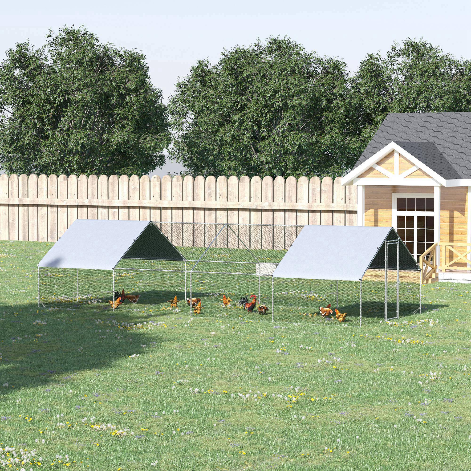 ComfortXL - Grand Poulailler Volière Acier Galvanisé 24 m² - Enclos Sécurité Anti-Prédateurs - ComfortXL Outdoor Living - Image 4