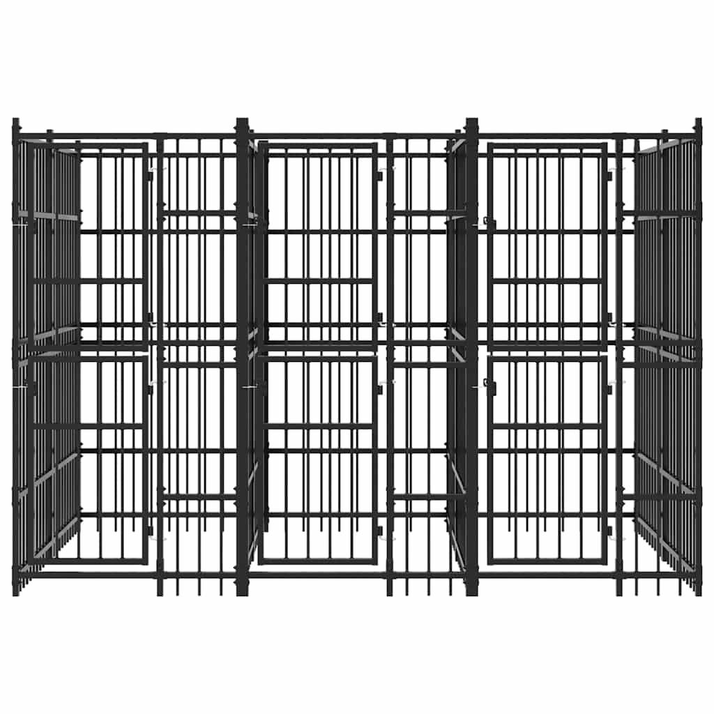 Vidaxl - Chenil d'extérieur pour chiens Acier 5,53 m² vidaXL 3097938 - Imagen 9