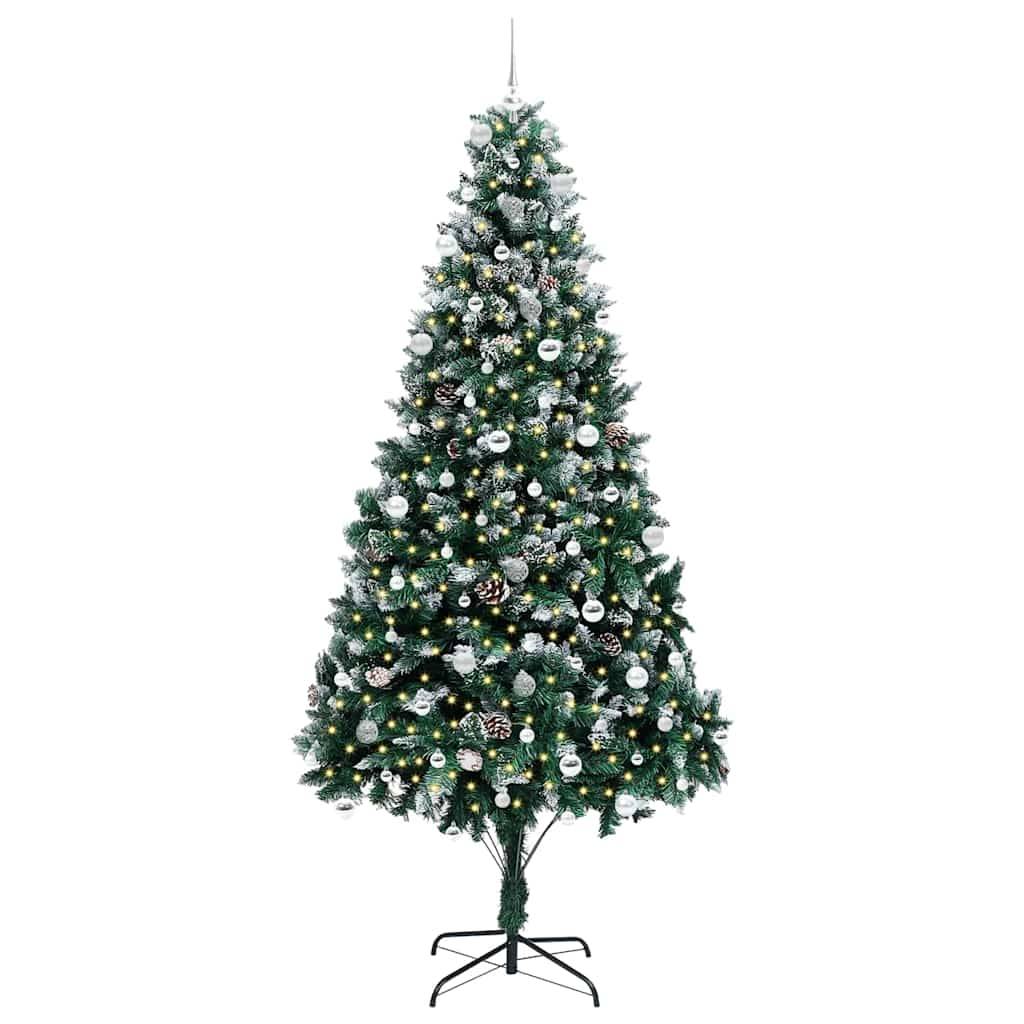 ComfortXL - Kit Sapin de Noël Floconné 240 cm, Prêt à l'Emploi avec Guirlande LED et Boules – ComfortXL Outdoor Living - Image 3