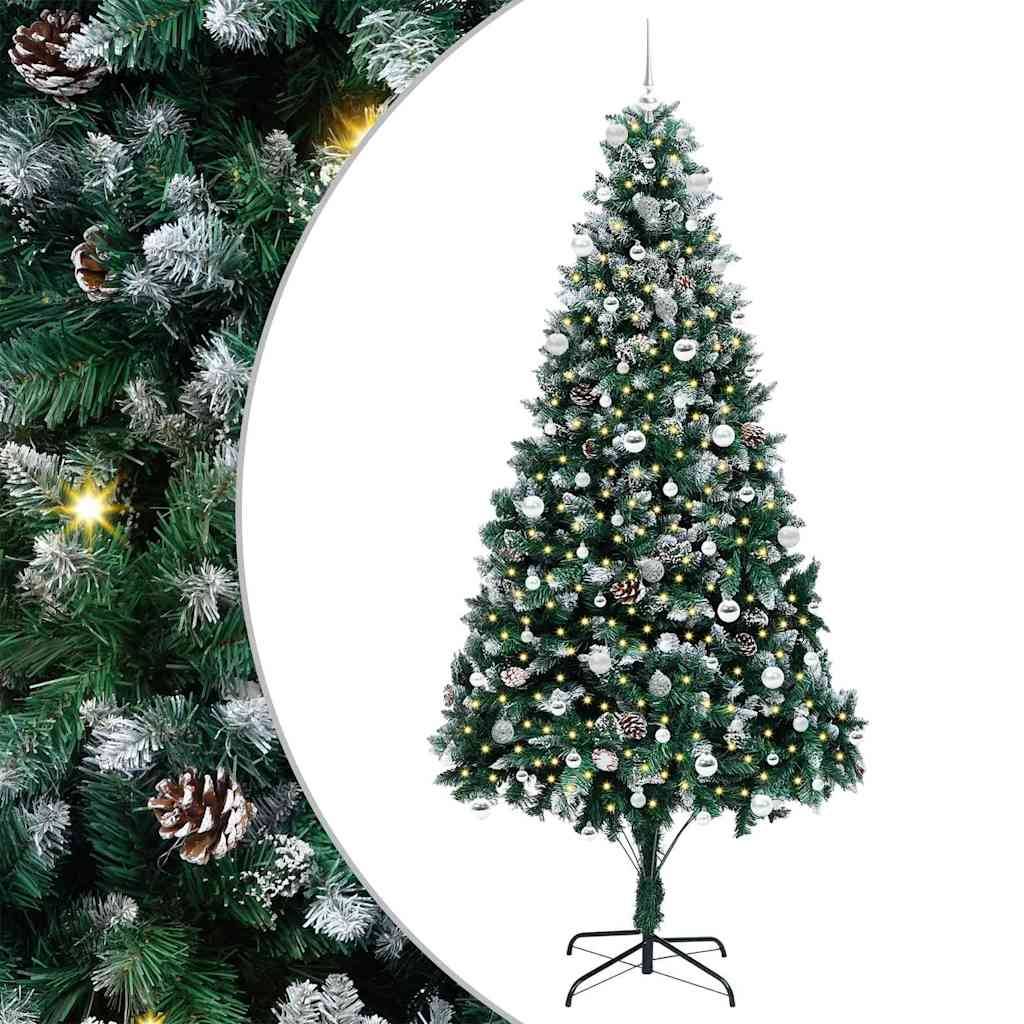 ComfortXL - Kit Sapin de Noël Floconné 240 cm, Prêt à l'Emploi avec Guirlande LED et Boules – ComfortXL Outdoor Living - Image 2