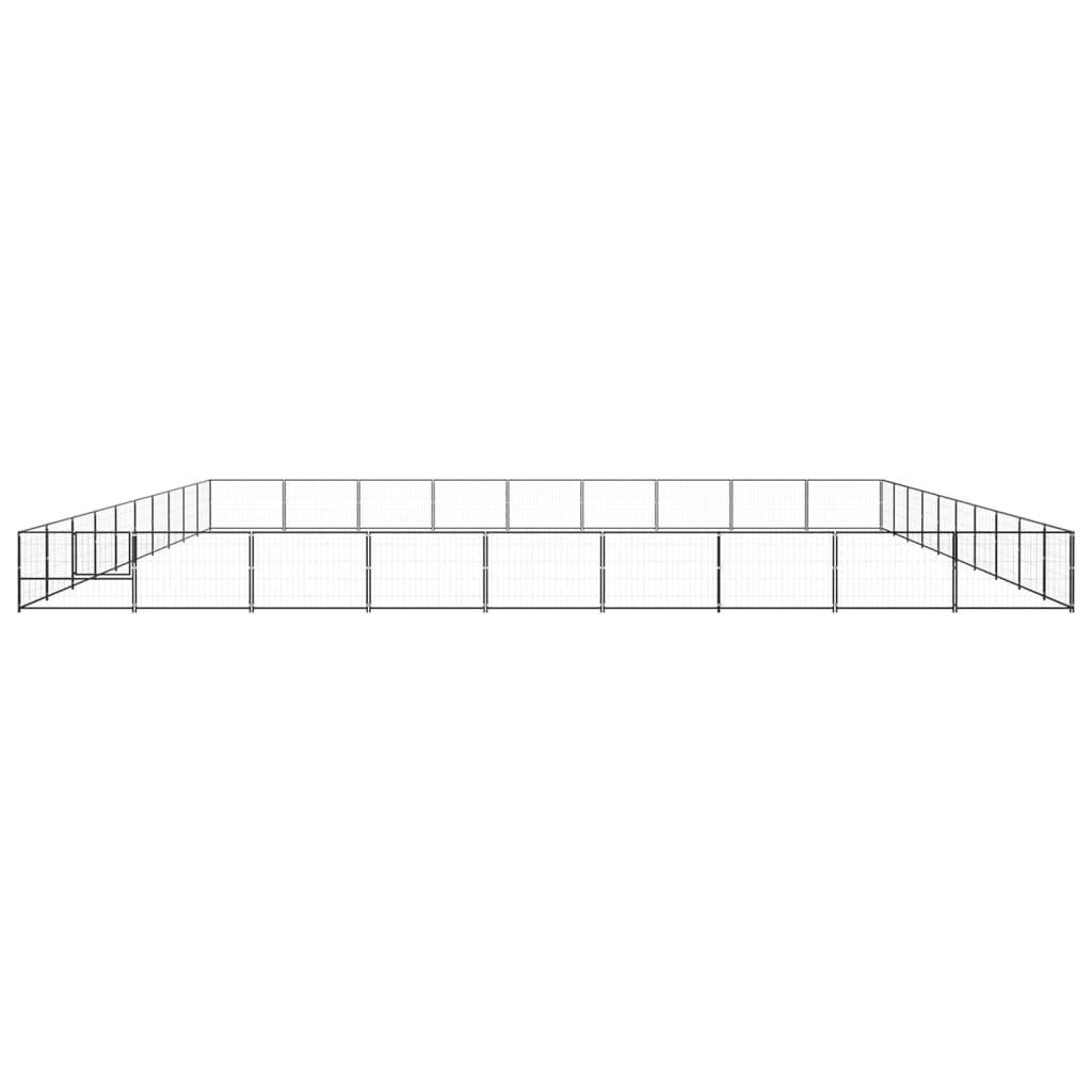 Vidaxl - Chenil Noir 90 m² Acier vidaXL 3082194 - Imagen 5
