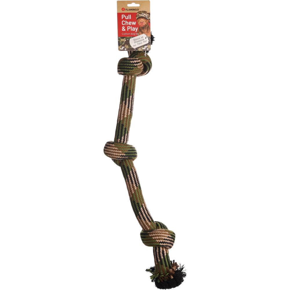 Jouet Corde avec 3 nœuds Camouflage ø 10.5 x 70 cm pour chien - Image 3
