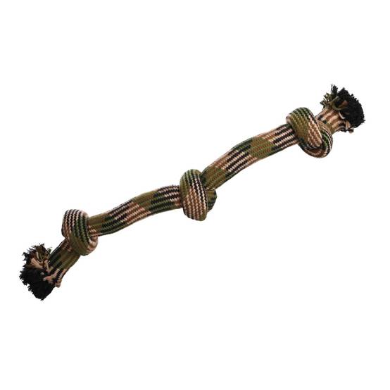 Jouet Corde avec 3 nœuds Camouflage ø 10.5 x 70 cm pour chien - Image 1