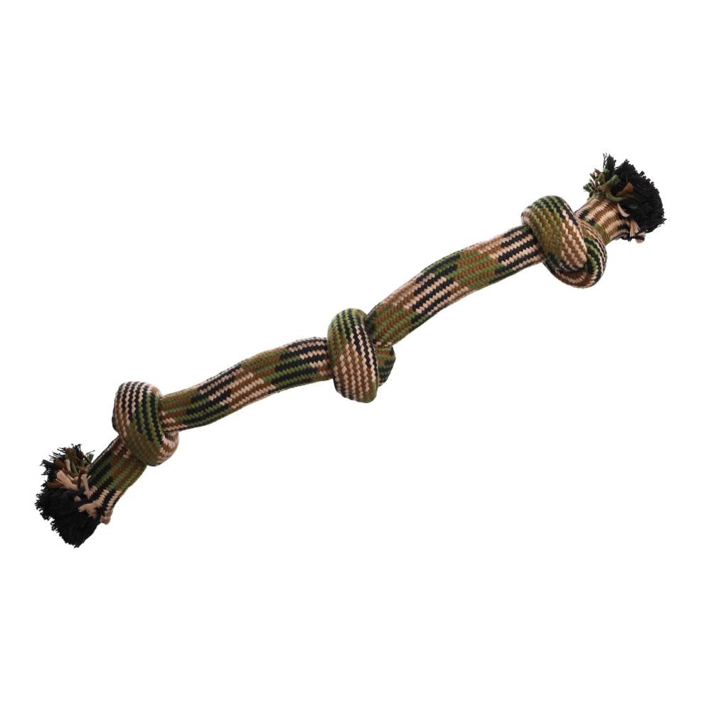 Jouet Corde avec 3 nœuds Camouflage ø 10.5 x 70 cm pour chien - Imagen 1