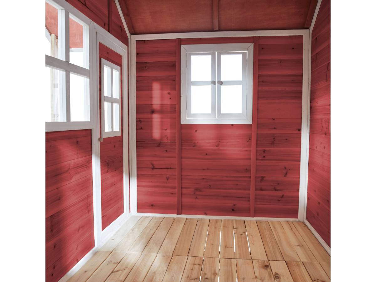 Exit Toys - Maisonnette en bois pour enfants Loft 350 Rouge - Exit Toys - Imagen 4