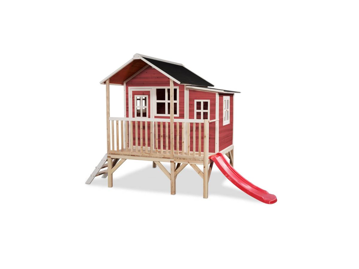 Exit Toys - Maisonnette en bois pour enfants Loft 350 Rouge - Exit Toys - Imagen 1