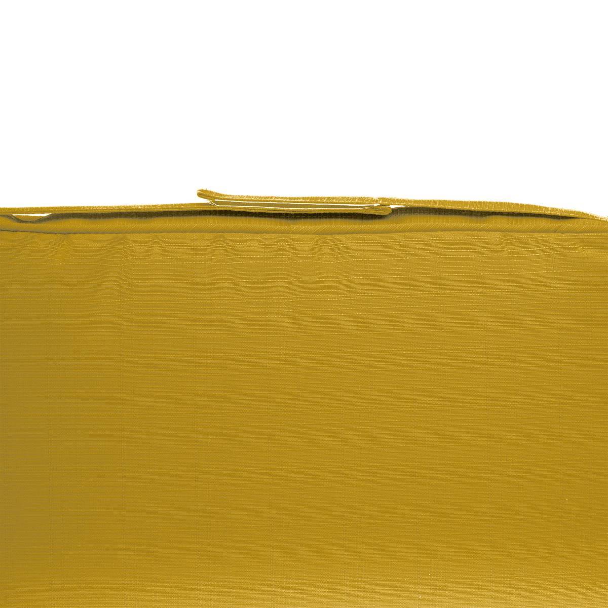 Hesperide - Galette de chaise à scratch "Korai" jaune moutarde 40x40x4cm en polyester Hespéride - Imagen 2