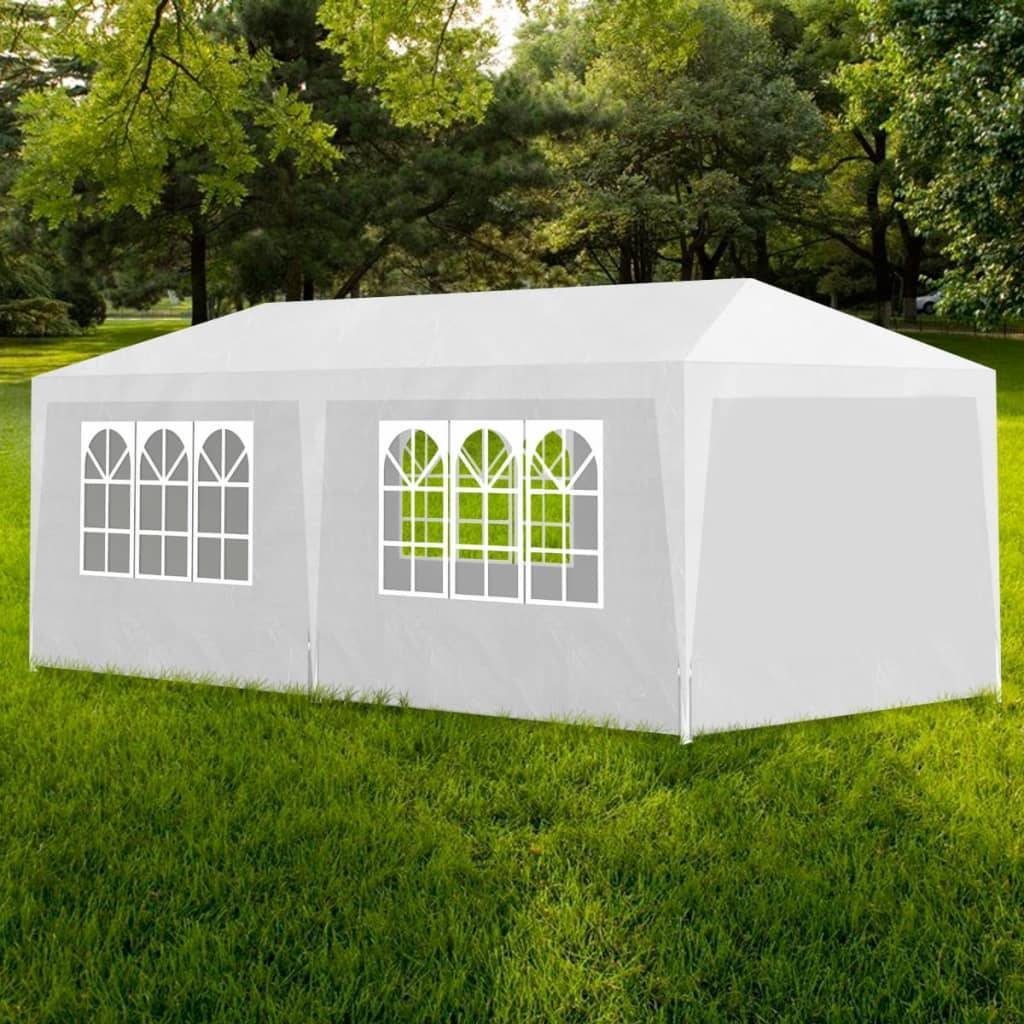 Tonnelle de jardin - Tente de réception 3 x 6 m Blanc - Meuble Pro - Image 2