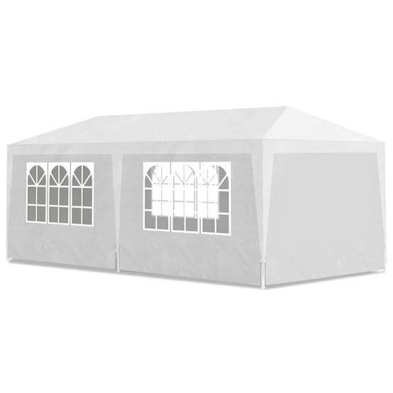 Tonnelle de jardin - Tente de réception 3 x 6 m Blanc - Meuble Pro - Image 1