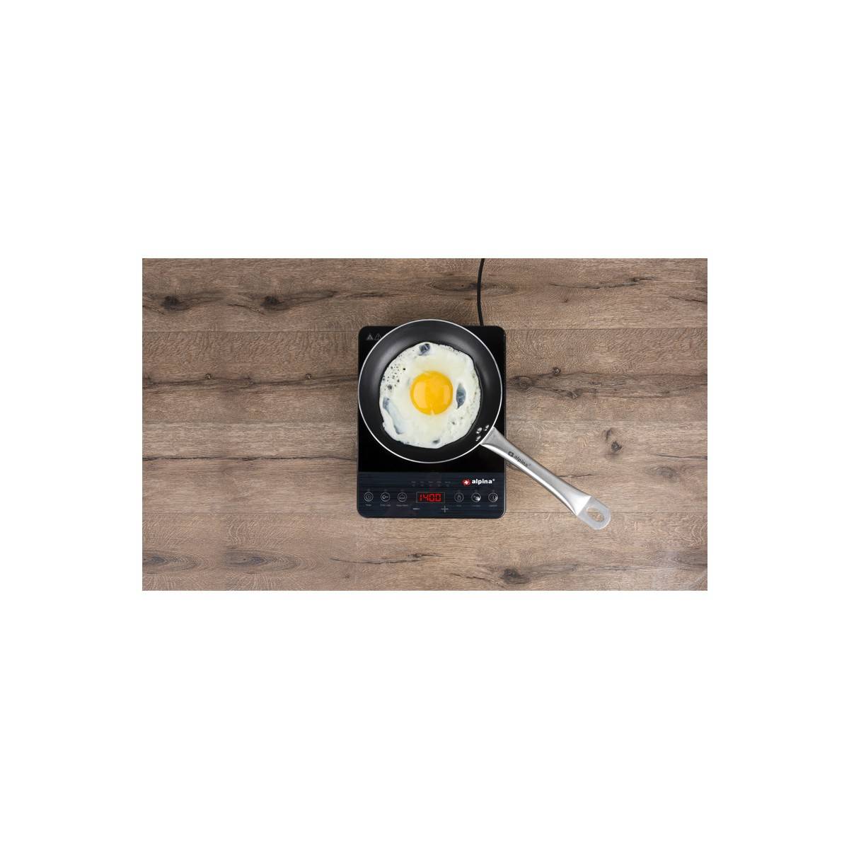 Alpina - Plaque à Induction 2000W 1 feu Noire Alpina Thermostat réglable - Imagen 5