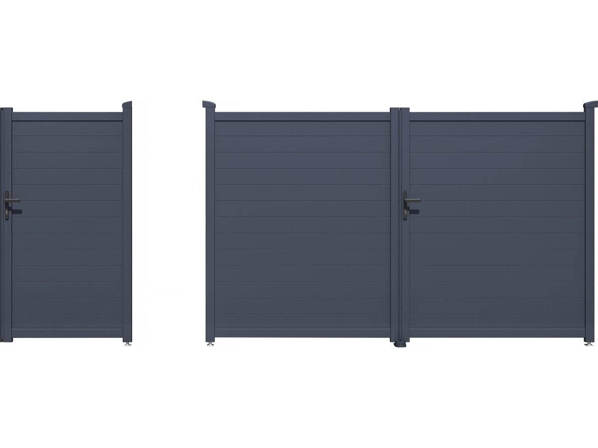 Pack Portail + Portillon "marc" - Gris -habitat Et Jardin - Imagen 1