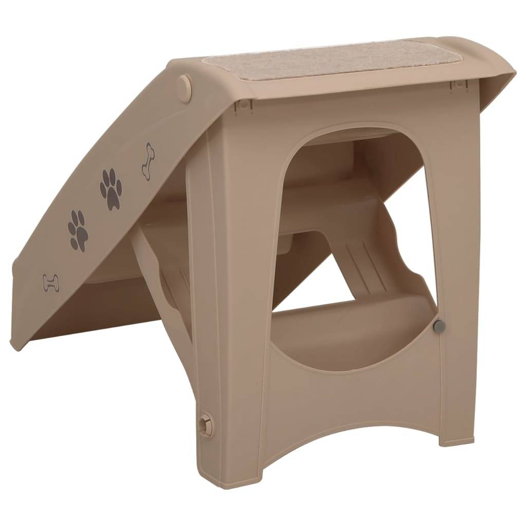 Vidaxl - Escaliers pliables pour chiens Marron 62x40x49,5 cm vidaXL 170986 - Imagen 5