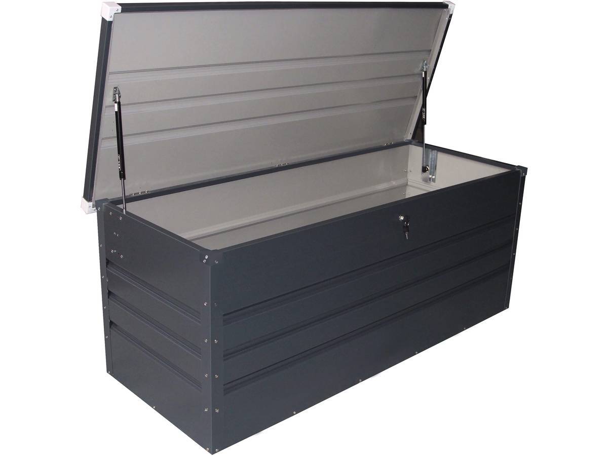 Habitat Et Jardin - Coffre De Jardin Métal - 400l - 132 X 61 X 62 Cm - Anthracite -habitat Et Jardin - Imagen 1