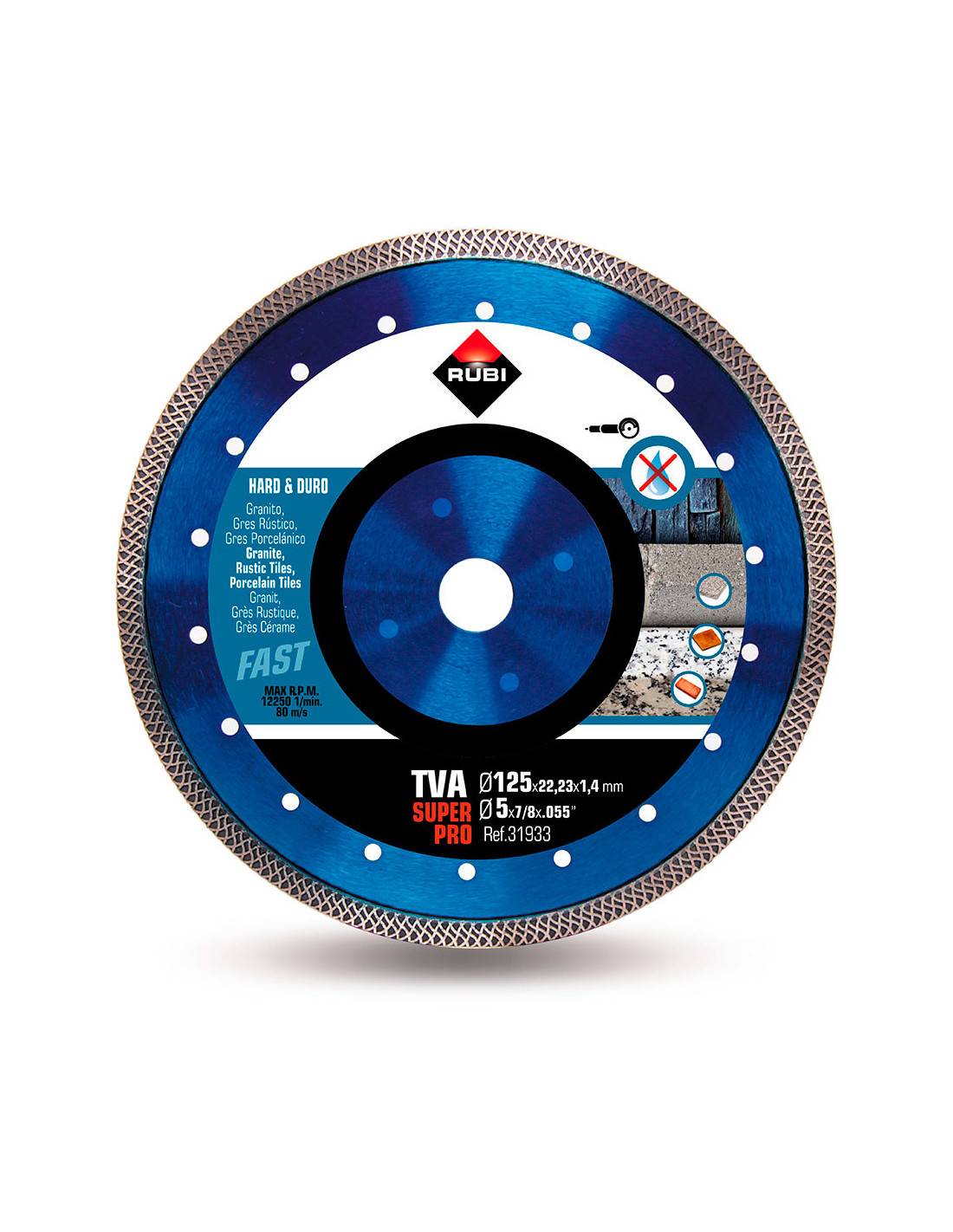 Disque Diamant Pour Matériaux Durs Turbo Viper Tva ø125mm Superpro R31933 Rubi - Image 1