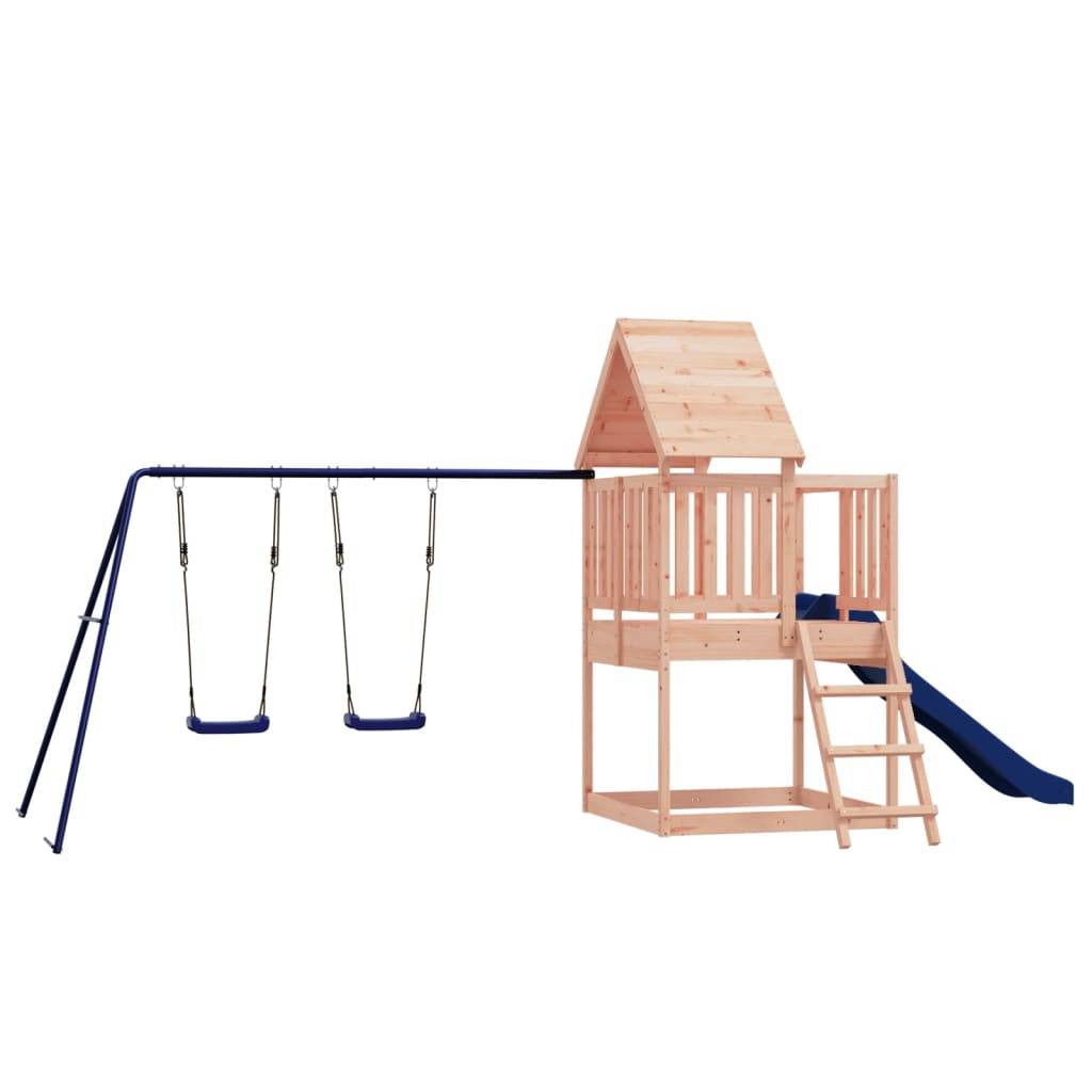Helloshop26 - Aire de jeux d'extérieur balançoires toboggan portiques robuste jeux jardin 564 x 235 x 228 cm bois massif de douglas - Imagen 1
