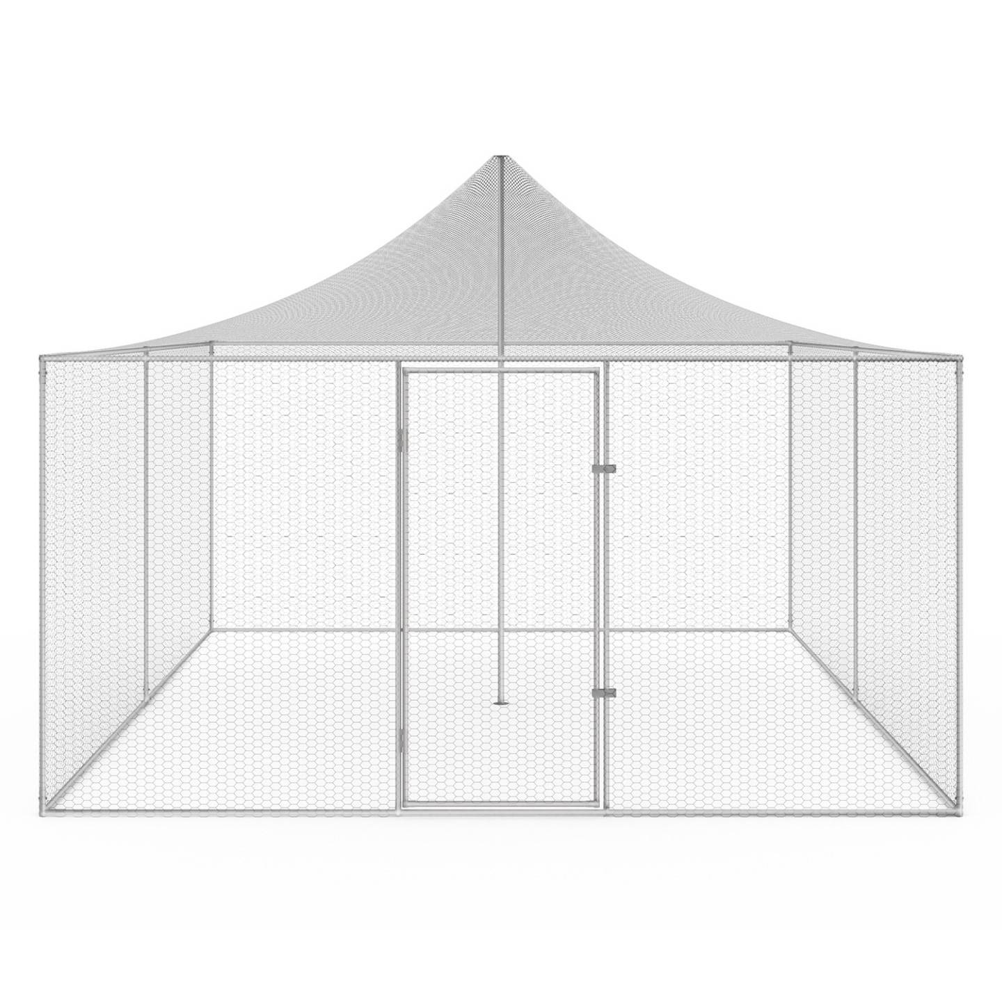 Volière 12m² parc grillagé 3x4 M enclos poulailler pour animaux de basse cour - Image 3