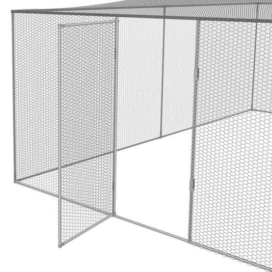 Volière 12m² parc grillagé 3x4 M enclos poulailler pour animaux de basse cour - Image 5