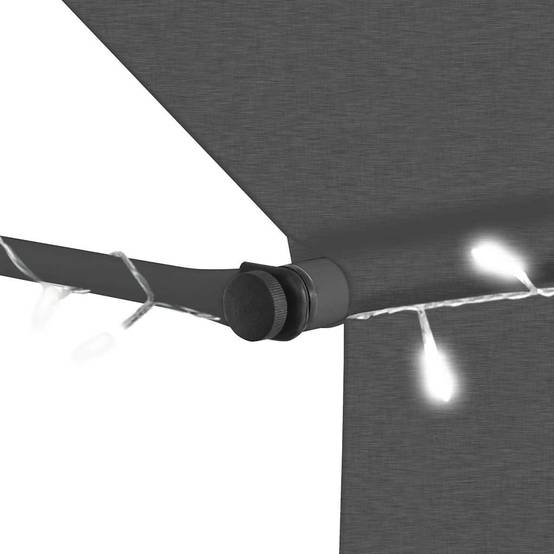 ComfortXL - Auvent Extérieur LED Solaire sans Perçage Manuel Rétractable Anti-UV Anthracite 400x120 cm – ComfortXL Outdoor Living - Image 5