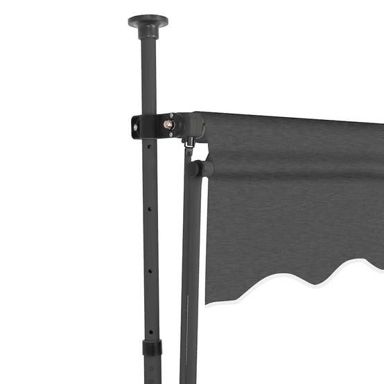 ComfortXL - Auvent Extérieur LED Solaire sans Perçage Manuel Rétractable Anti-UV Anthracite 400x120 cm – ComfortXL Outdoor Living - Image 4