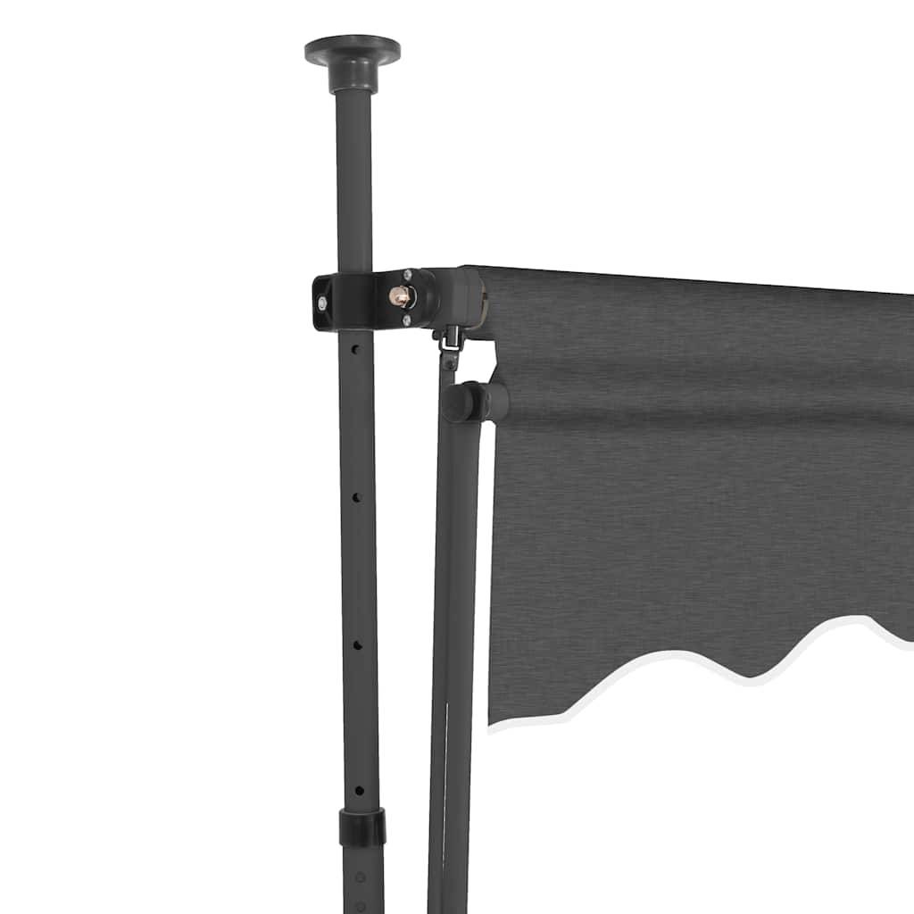 ComfortXL - Auvent Extérieur LED Solaire sans Perçage Manuel Rétractable Anti-UV Anthracite 400x120 cm – ComfortXL Outdoor Living - Image 4