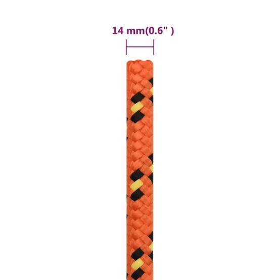 Corde de bateau Orange 14 mm 100 m Polypropylène Maison Chic - Image 6