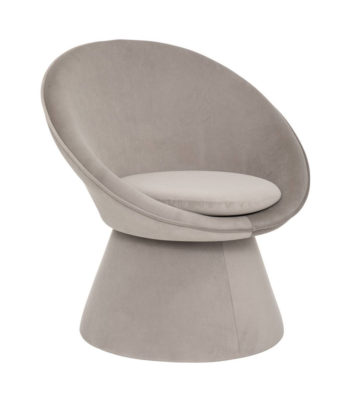 Fauteuil design moderne en velours Gris - Imagen 1
