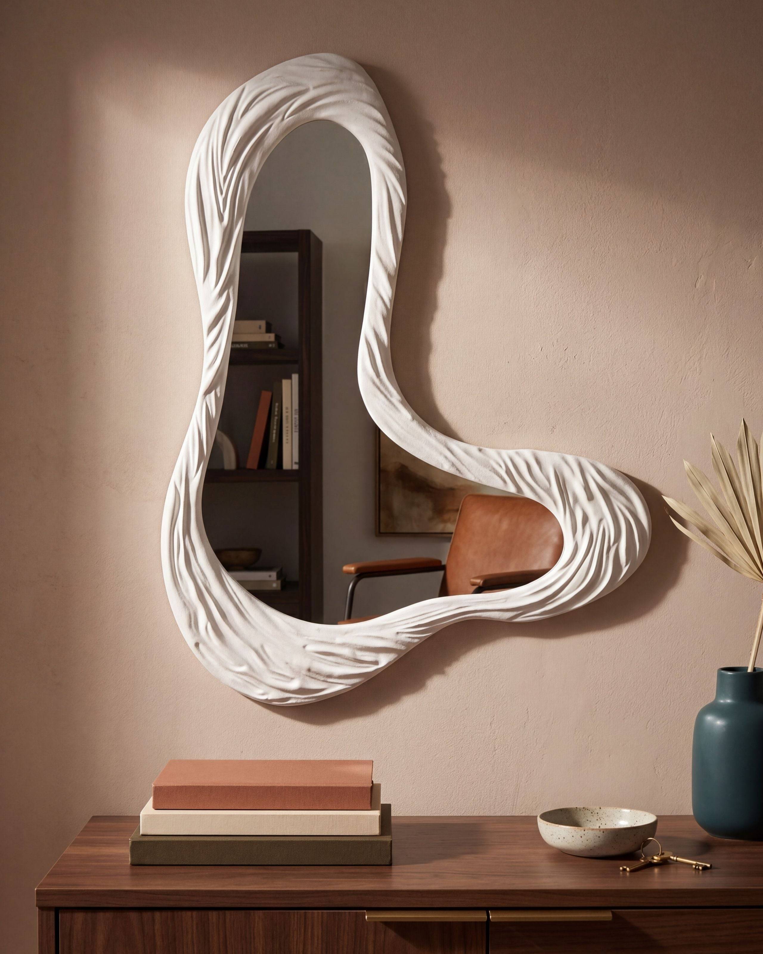 Beliani - Miroir MDF Blanc GUICLAN - 61x3x83- Beliani - Image 1