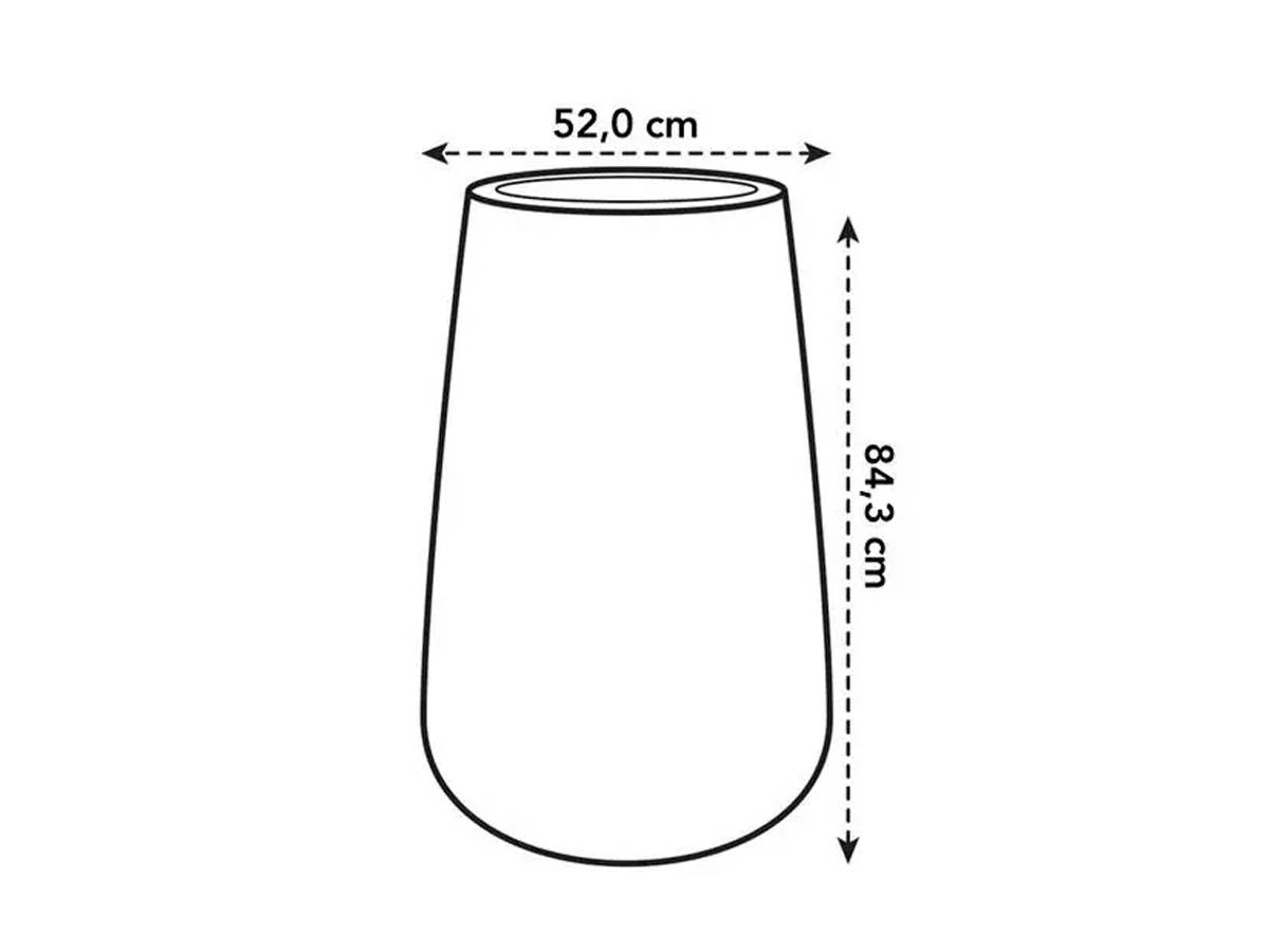 Pot de fleurs Pure Cone High Ø 55 x H.84 cm - Blanc - Imagen 3