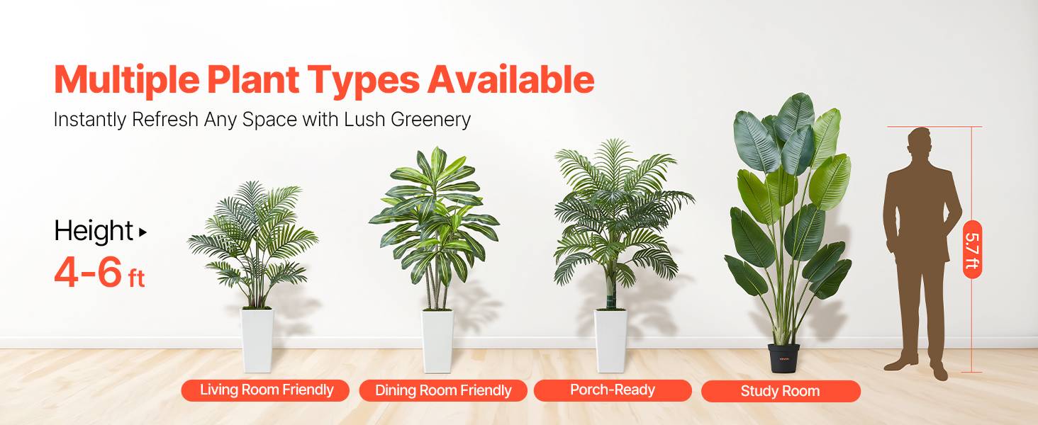 VEVOR Dracaena Artificiel Plante Artificielle Tropicale Faux Arbre en Pot 1,5 m - Image 9