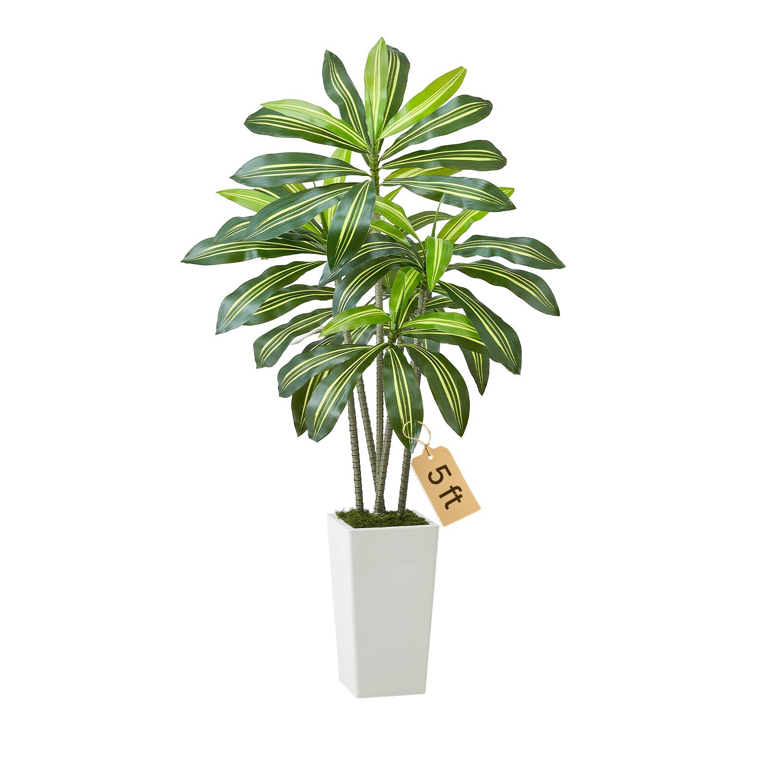 VEVOR Dracaena Artificiel Plante Artificielle Tropicale Faux Arbre en Pot 1,5 m