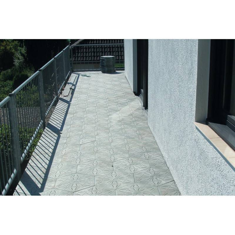 Jardinex - Dalle hexagonale clipsable ajourée - Gris beton - Jardinex - Imagen 3
