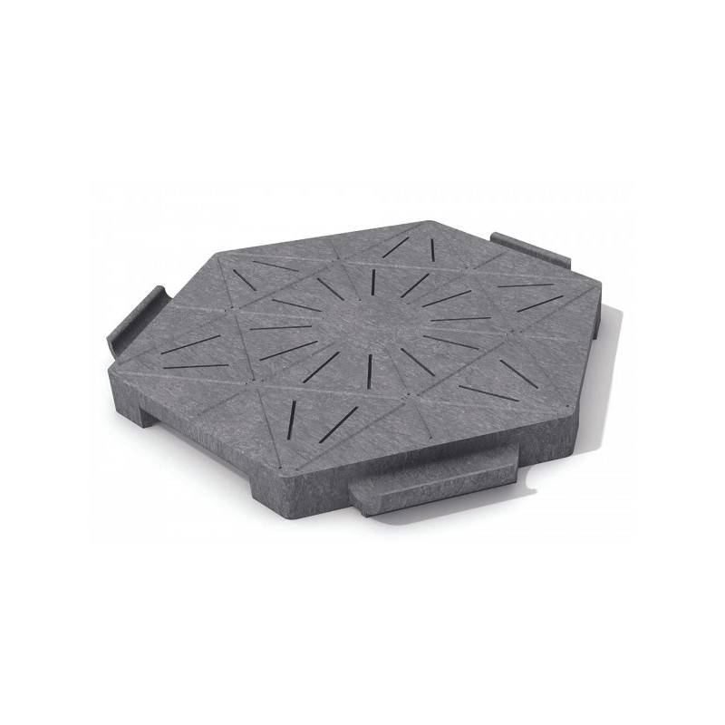 Jardinex - Dalle hexagonale clipsable ajourée - Gris beton - Jardinex - Imagen 1