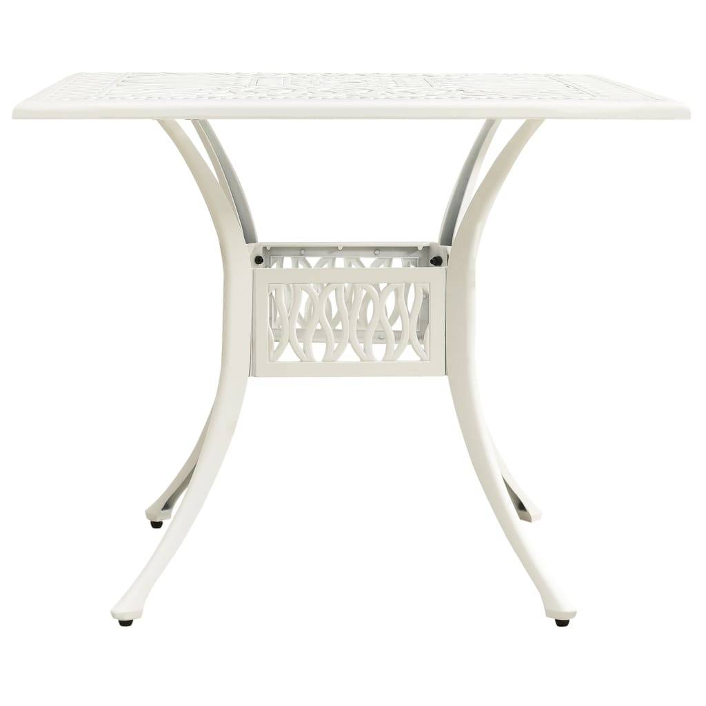 Maison Chic - Table de jardin | Table d'extérieur Blanc 90x90x73 cm Aluminium coulé - Image 1