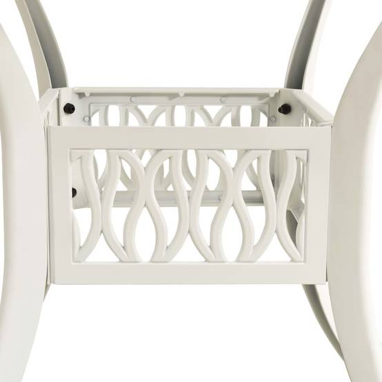 Maison Chic - Table de jardin | Table d'extérieur Blanc 90x90x73 cm Aluminium coulé - Image 4